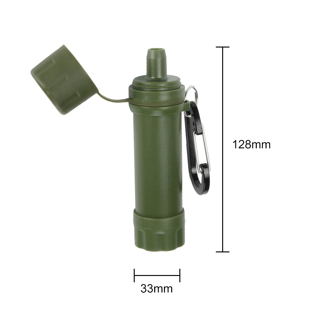 Wild Leven Nood Drinkwater Filtering Tools Draagbaar Kamperen Wandelen Leven Survival Water Purifier Filter Met Stro